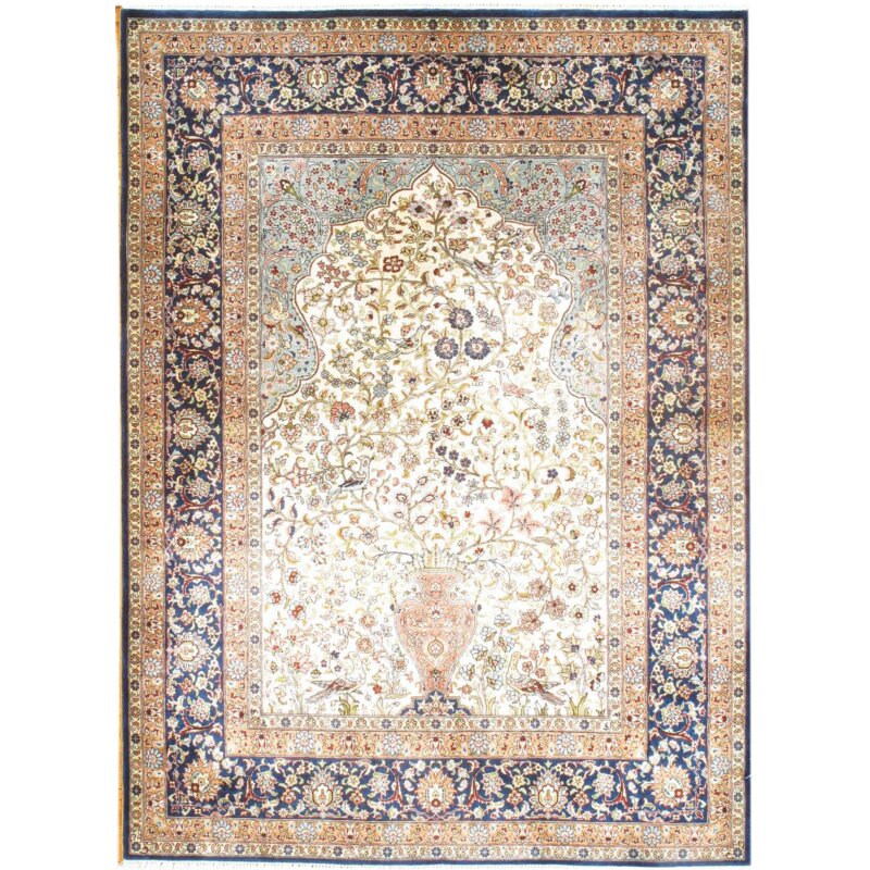 Sino silk hand knotted persian carpet