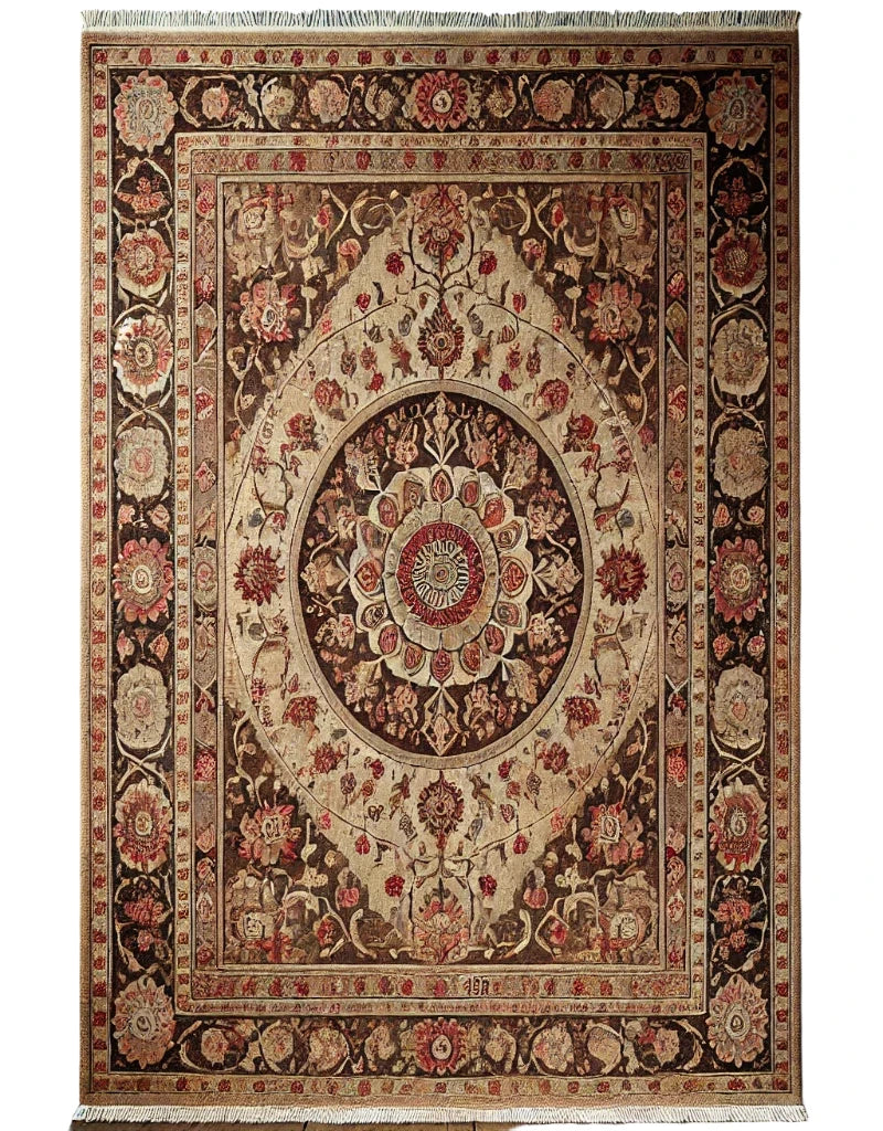 "Vintage Indian Chobi Carpet