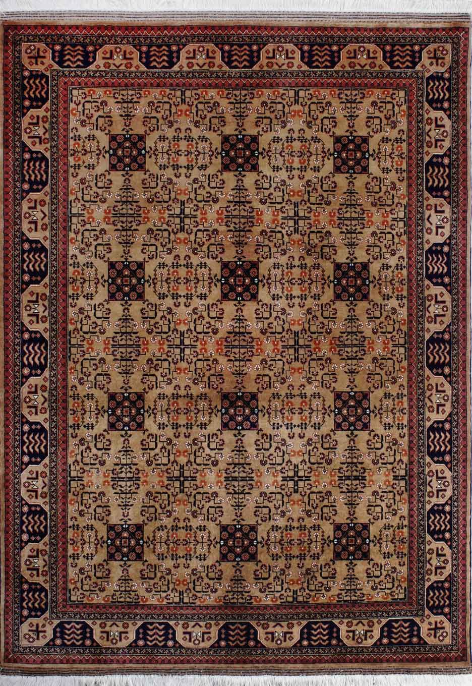 SAFFRON-COLORED AFGHAN RUG